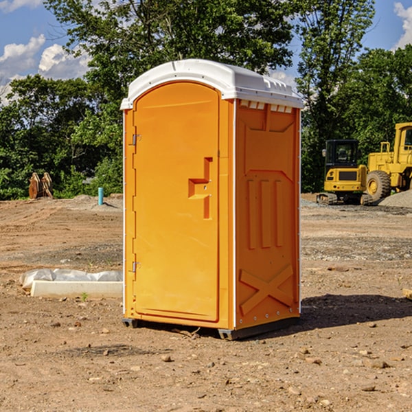 how often are the portable toilets cleaned and serviced during a rental period in Outagamie County